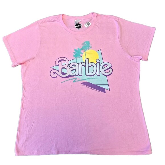 New Barbie Mattel Pink Summer Shirt Plus Size XXL - Picture 1 of 5